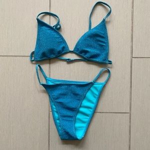 Pacsun Blue Sparkle Bikini